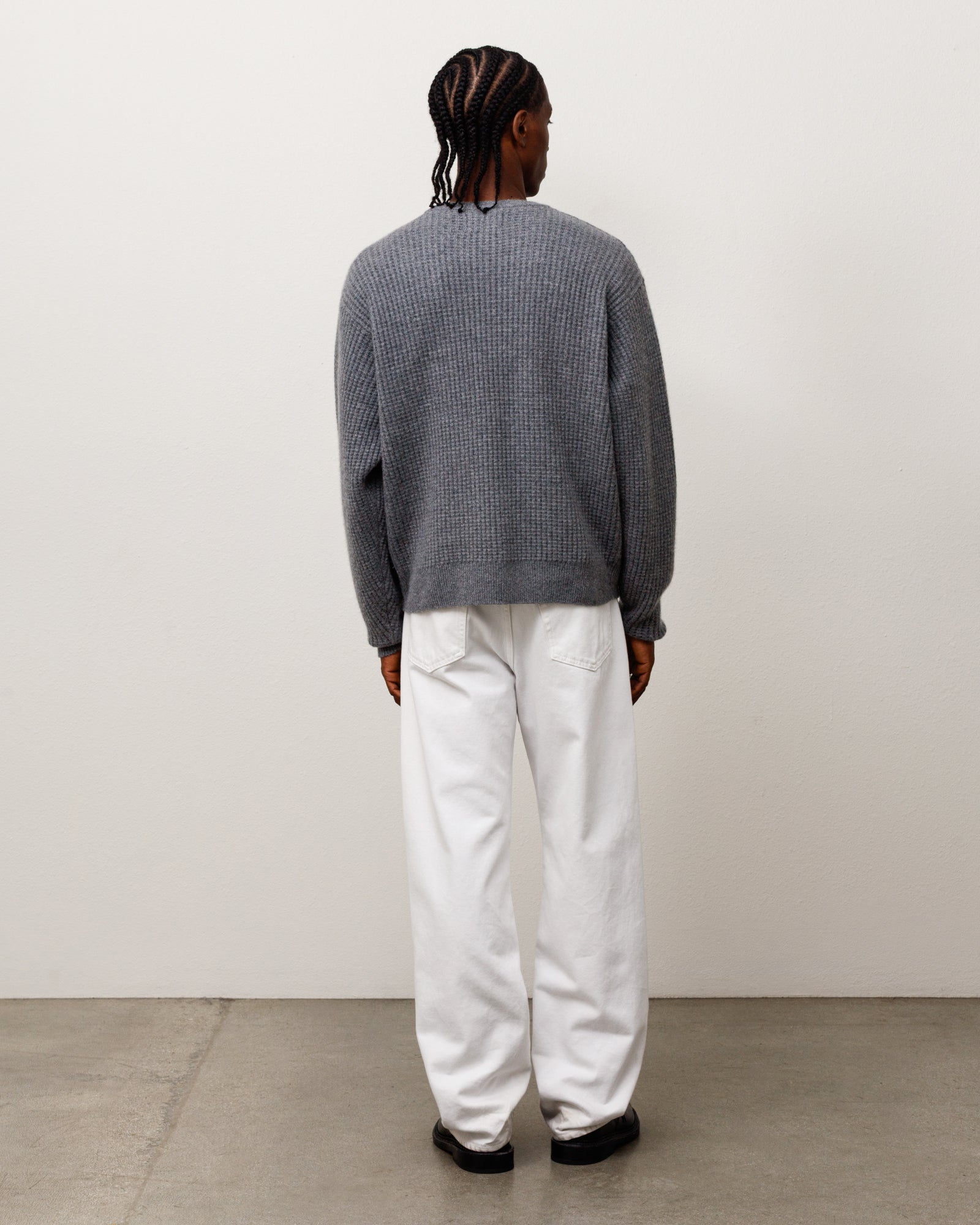 WAFFLE CASHMERE SWEATER